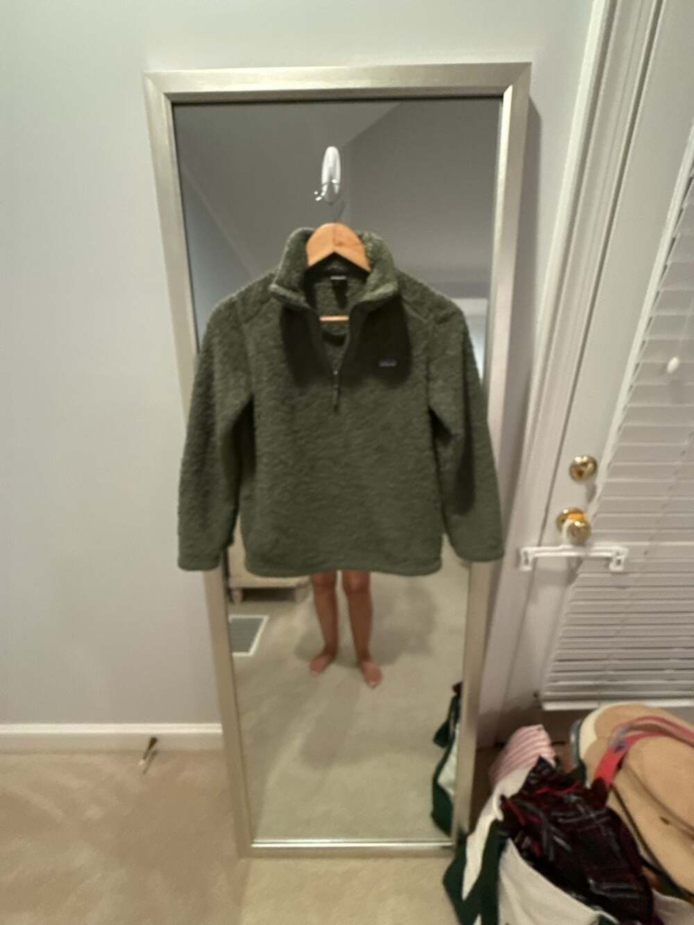 Patagonia Boys' Los Gatos 1/4-Zip Fleece Pullover Jacket Green Size L 12
